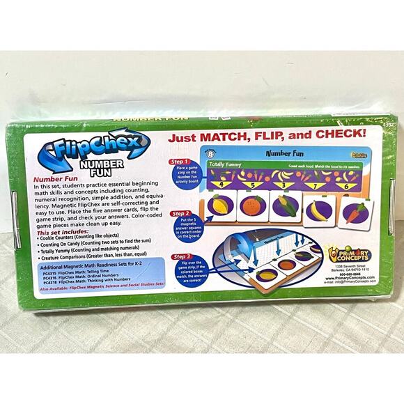 FlipChex Number Fun self checking magnetic Math Readiness games NEW K-2 - Picture 4 of 6